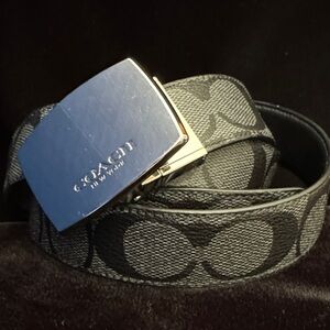 COACH Dress Belt Chrome Buckle